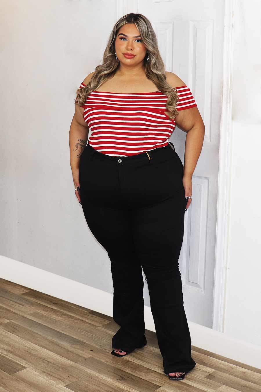 Beida Off Shoulder Top Divas Plus Boutique
