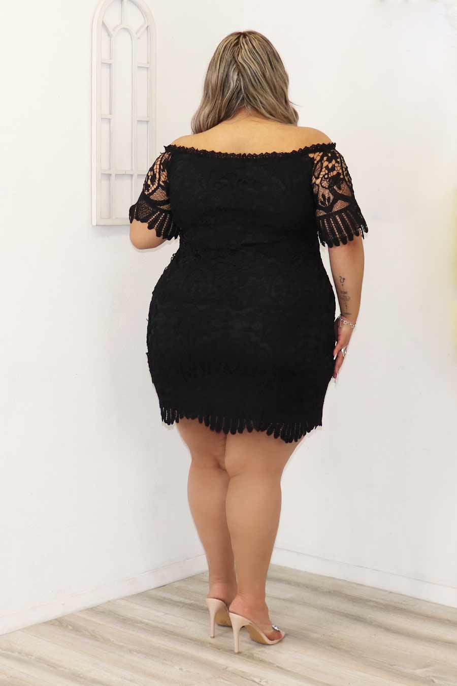 Faviola Off Shoulder Crochet Lace Dress Divas Boutique