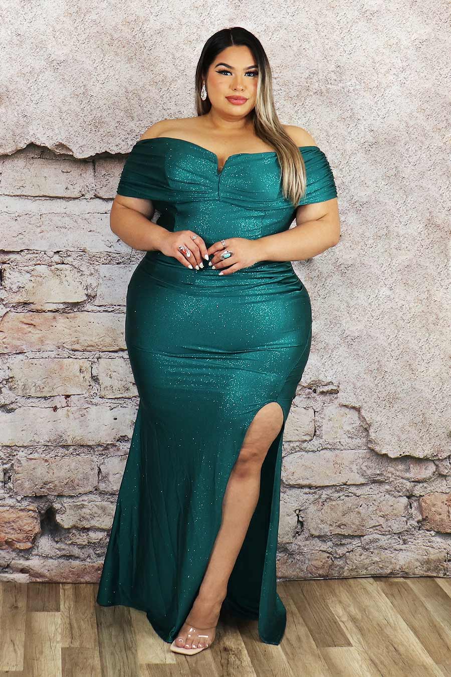 Lizbety Glittery Off Shoulder Dress Divas Boutique