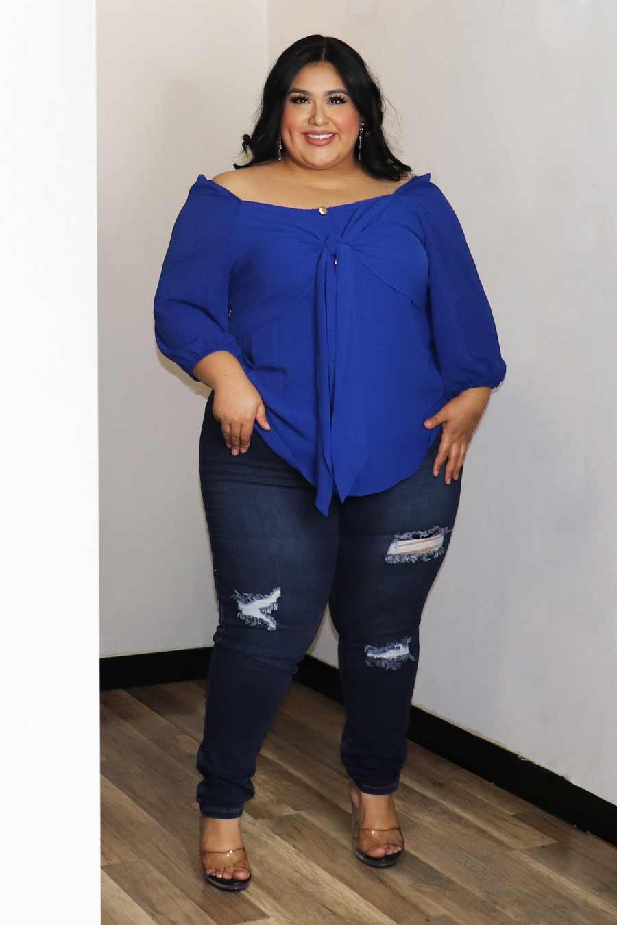 Ma Off Shoulder 3/4 Sleeve Top