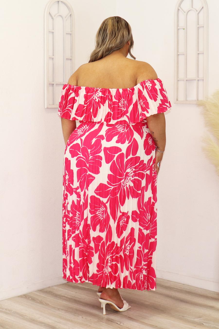 Abigail Off Shoulder Pleated Divas Boutique