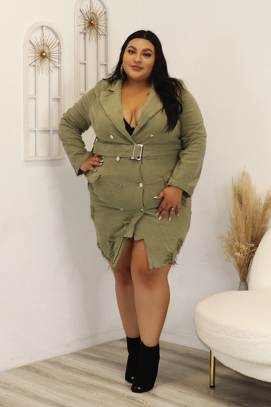 Maddalena Long Sleeves Dress Divas Plus