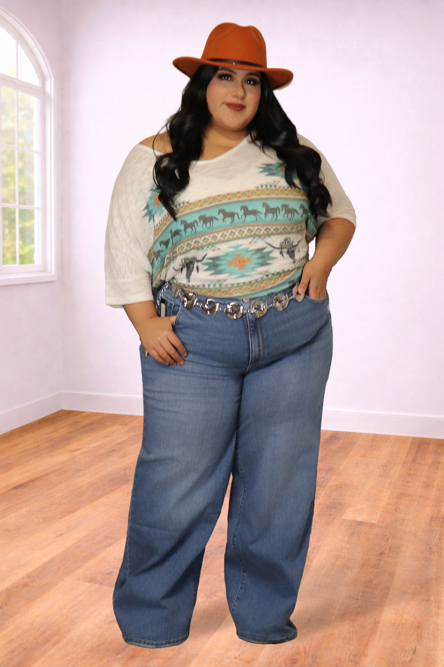 Plus Size High Waist Wide Leg Jeans | Divas Fashion Boutique