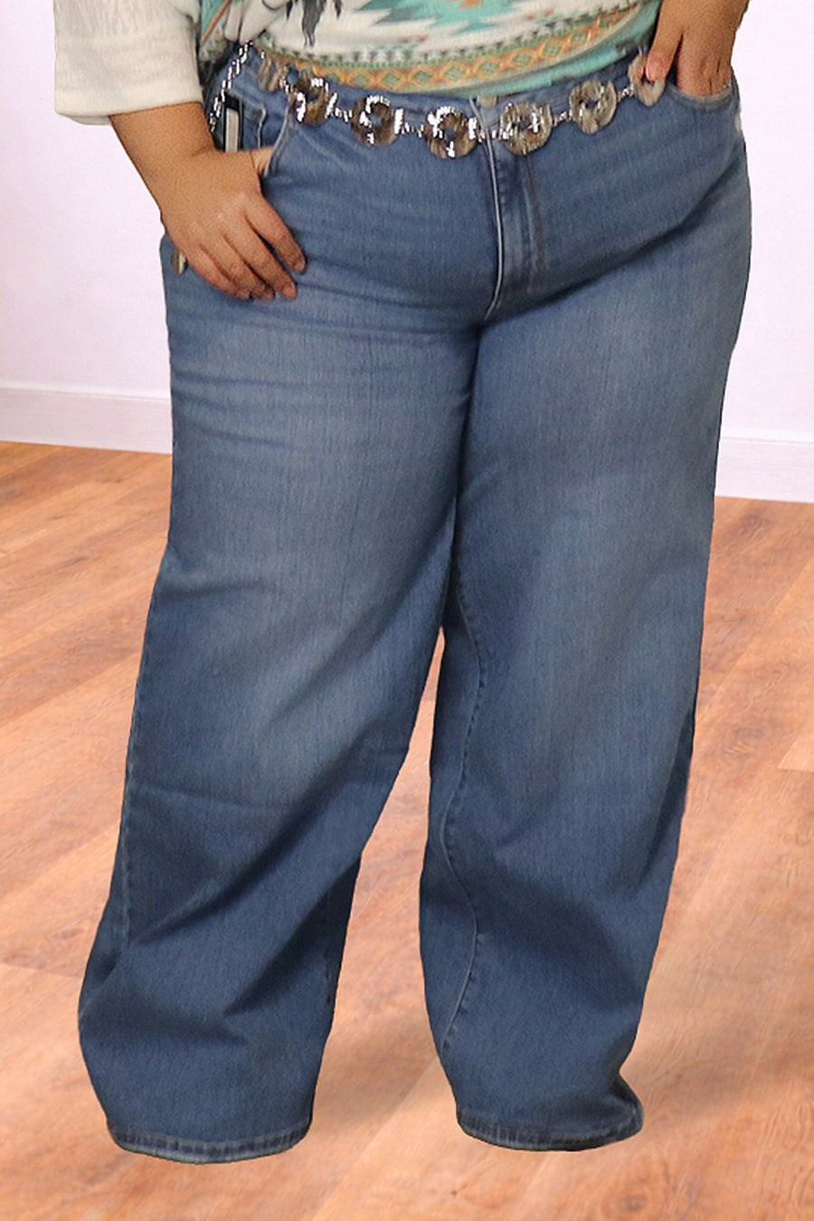 Plus Size High Waist Wide Leg Jeans | Divas Fashion Boutique