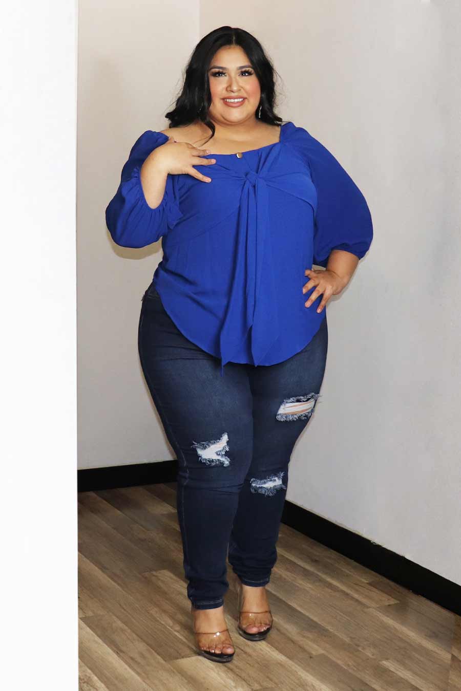 Ma Off Shoulder 3/4 Sleeve Top