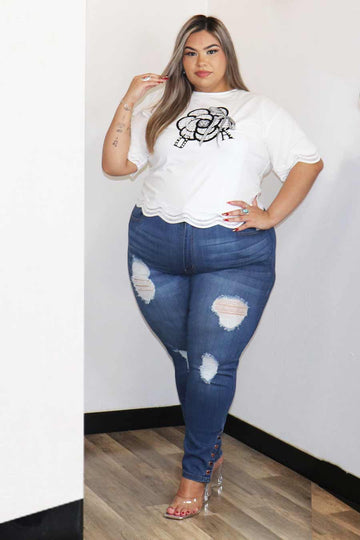 Adelyn 3D Flower Top Divas Boutique