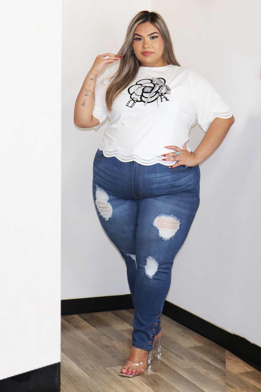 Adelyn 3D Flower Top Divas Boutique