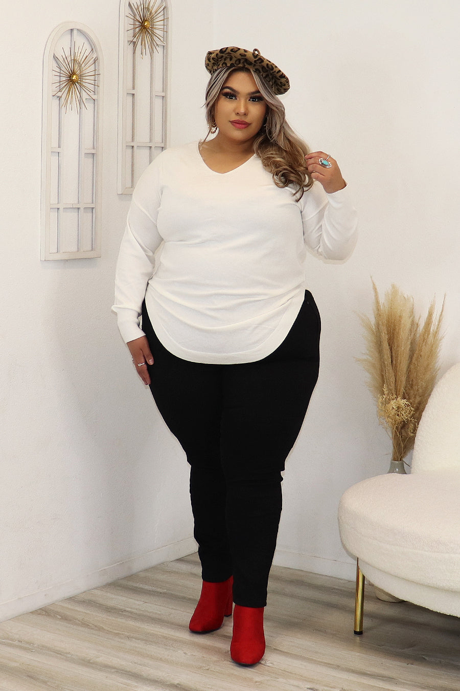Keziah Sweater Top Divas Plus