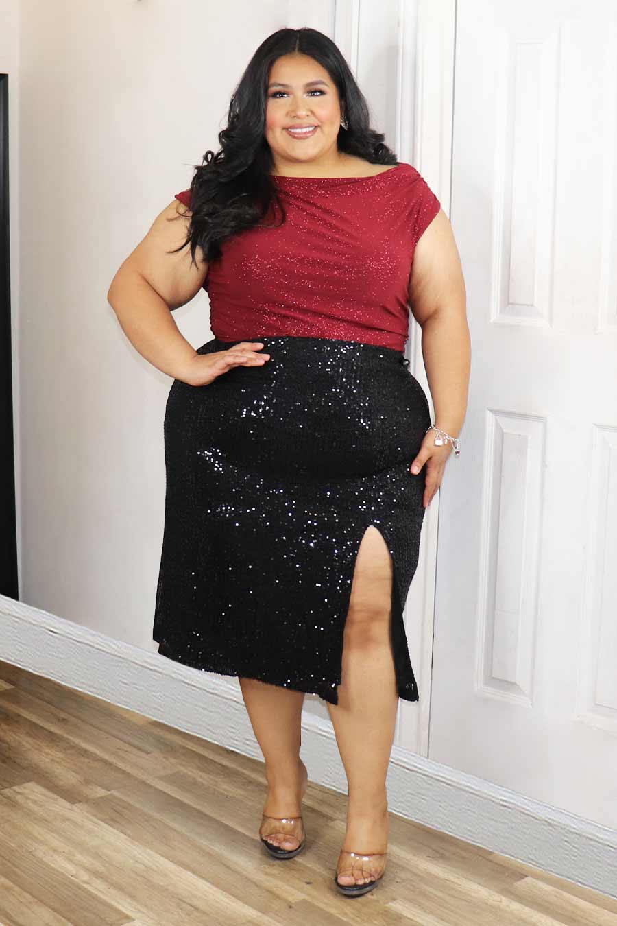 Karely Glittery Top  Divas Plus