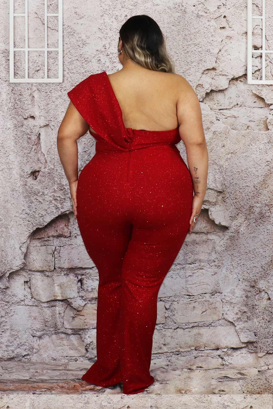 Tania Glittery Jumpsuit Divas Plus Boutique