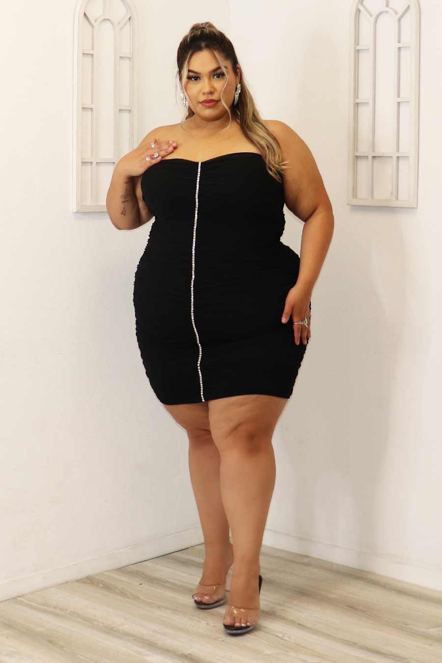 Aleia Strapless Dress Divas Plus Boutique