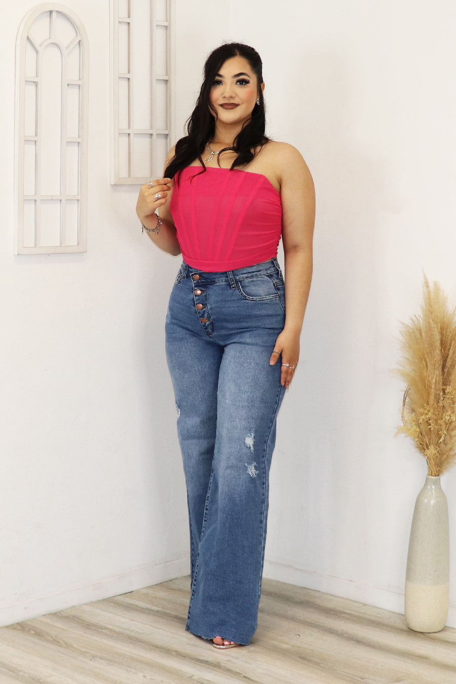 Criss Cross High Waisted Wide Leg