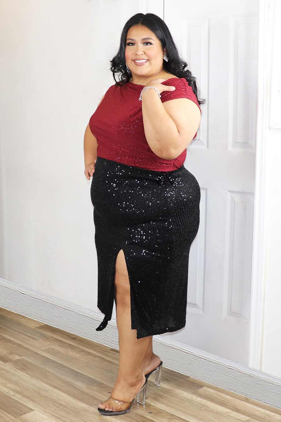 Karely Glittery Top  Divas Plus