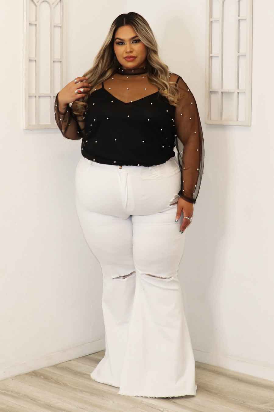 Brianda Long Sleeve Top Divas Plus Boutique