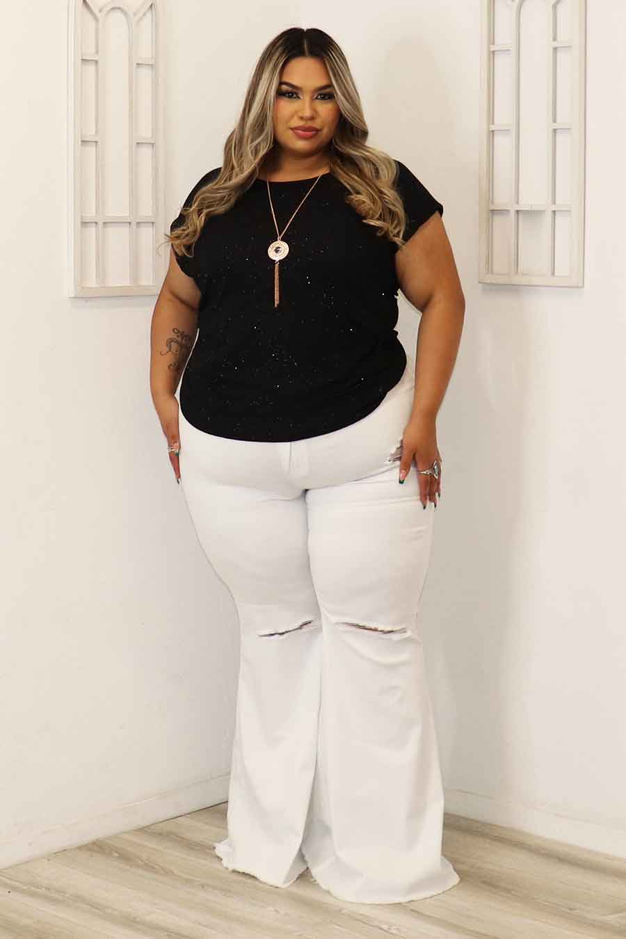 Coketa Glittery Top Divas Plus Boutique