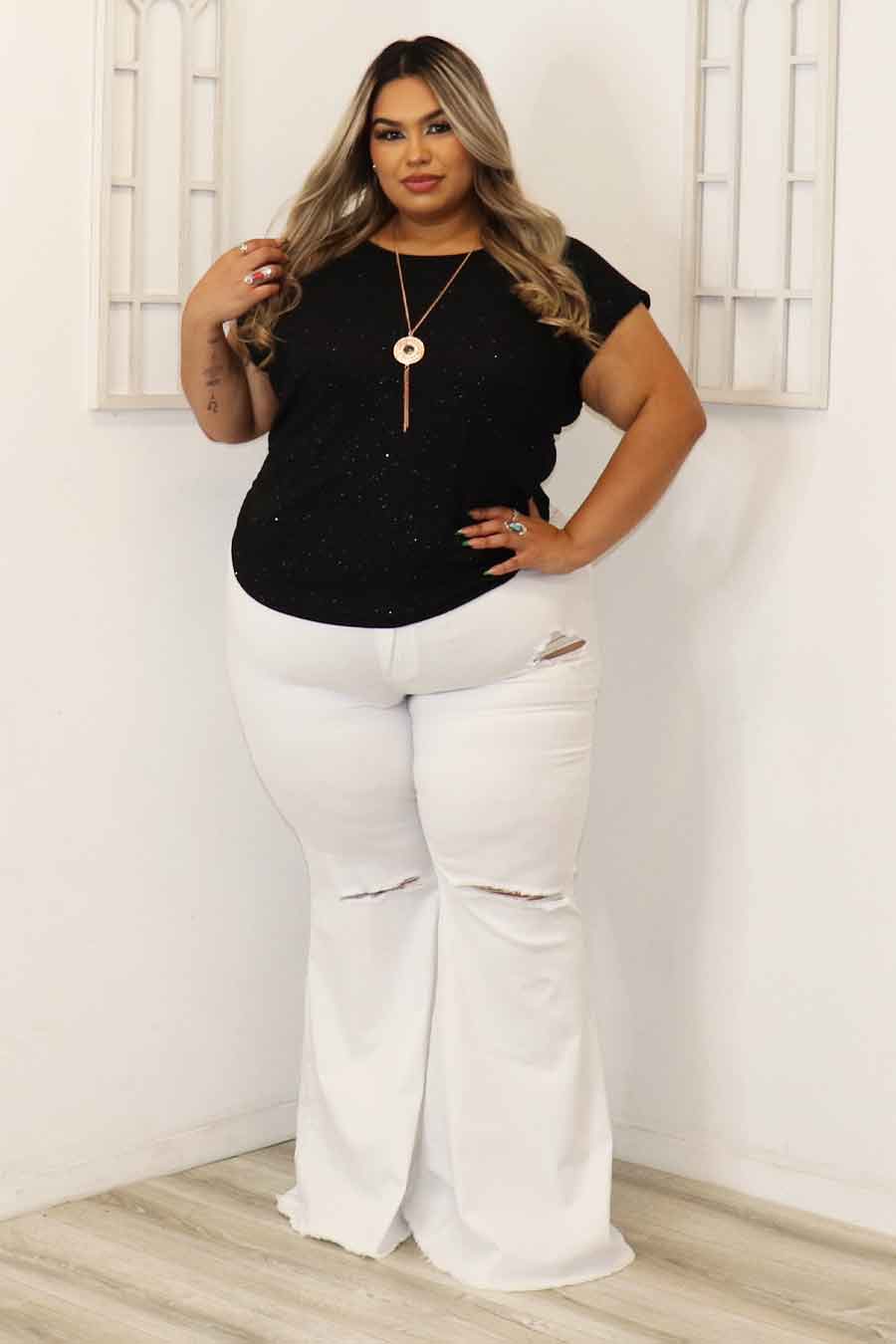 Coketa Glittery Top Divas Plus Boutique