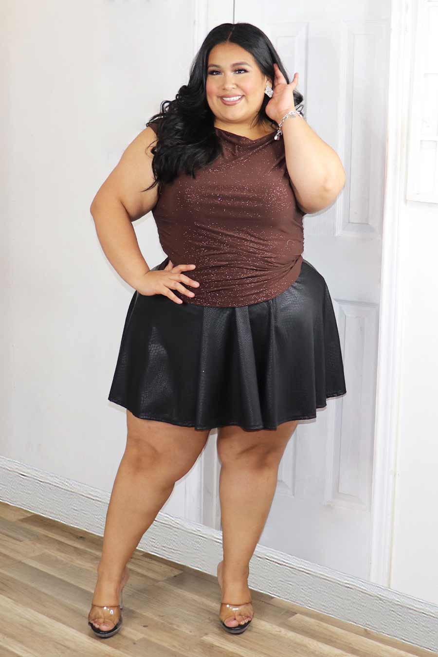 Karely Glittery Top  Divas Plus
