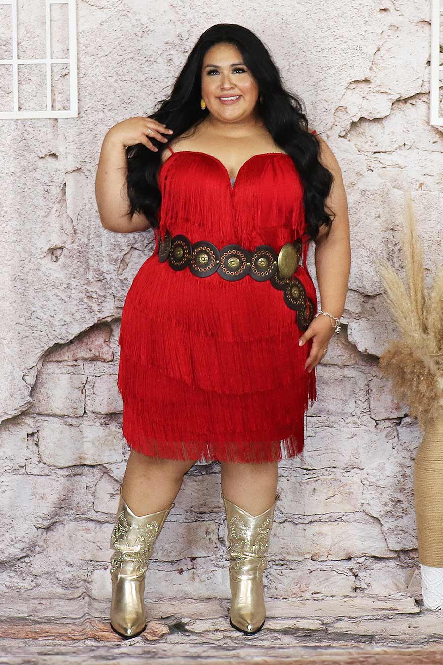 Itziar Fringe  Dress Divas Plus Boutique