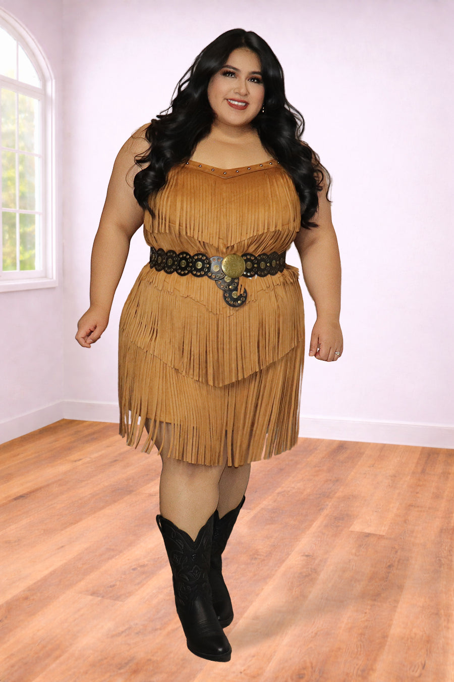 Plus Size Fringe Dress Western Boho Style | Divas Fashion Boutique