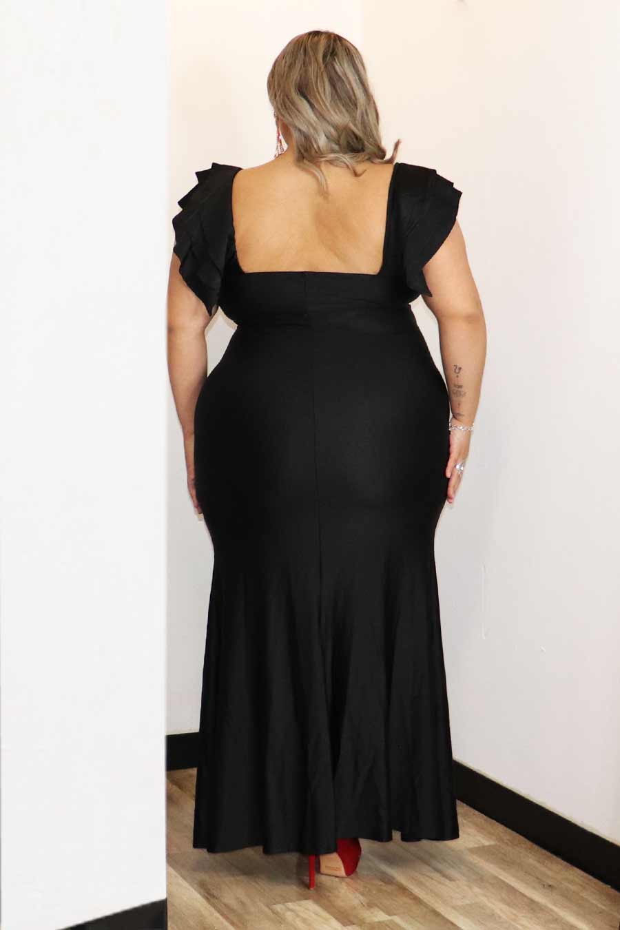 Maryeli Off Shoulder Ruffle Sleve Dress Divas Plus