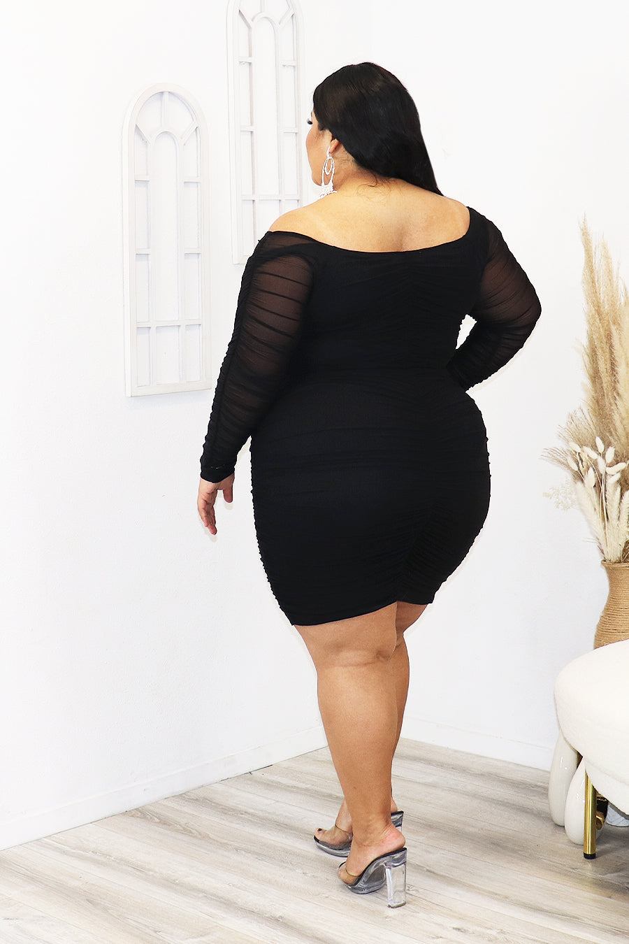 Zuia Off Shoulder Long Sleeve Dress Divas Plus