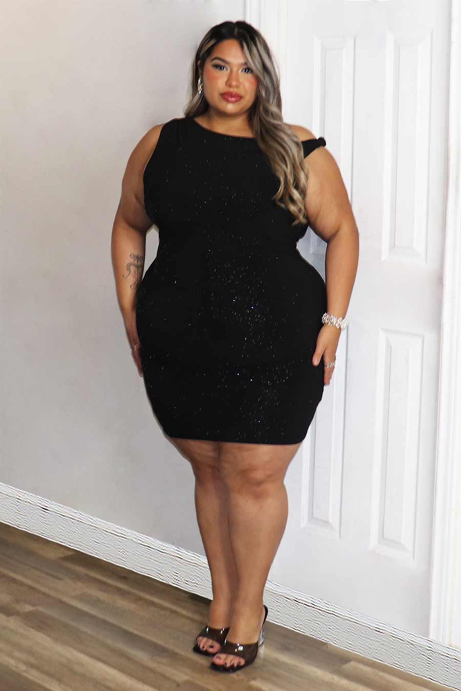 Ember Glittery Dress Divas Plus Boutique