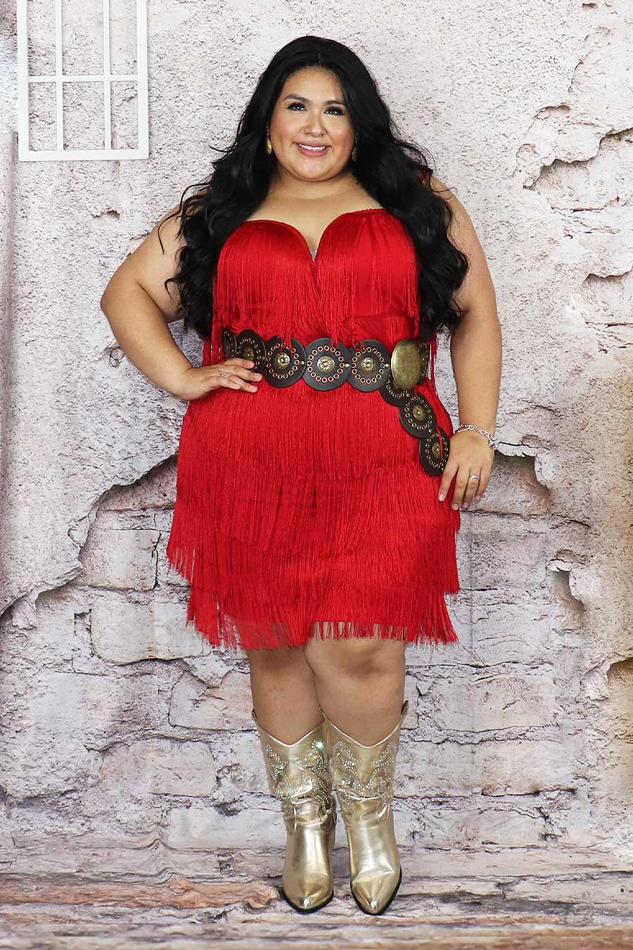Itziar Fringe  Dress Divas Plus Boutique