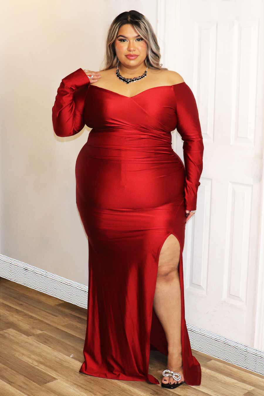 Airene Off Shoulder  Dress Divas Plus Boutique