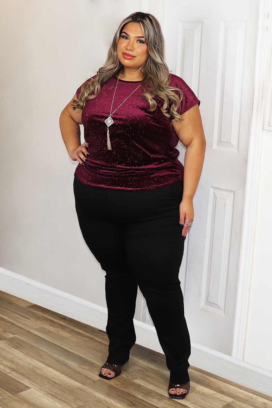 Coketa Glittery Top Divas Plus Boutique