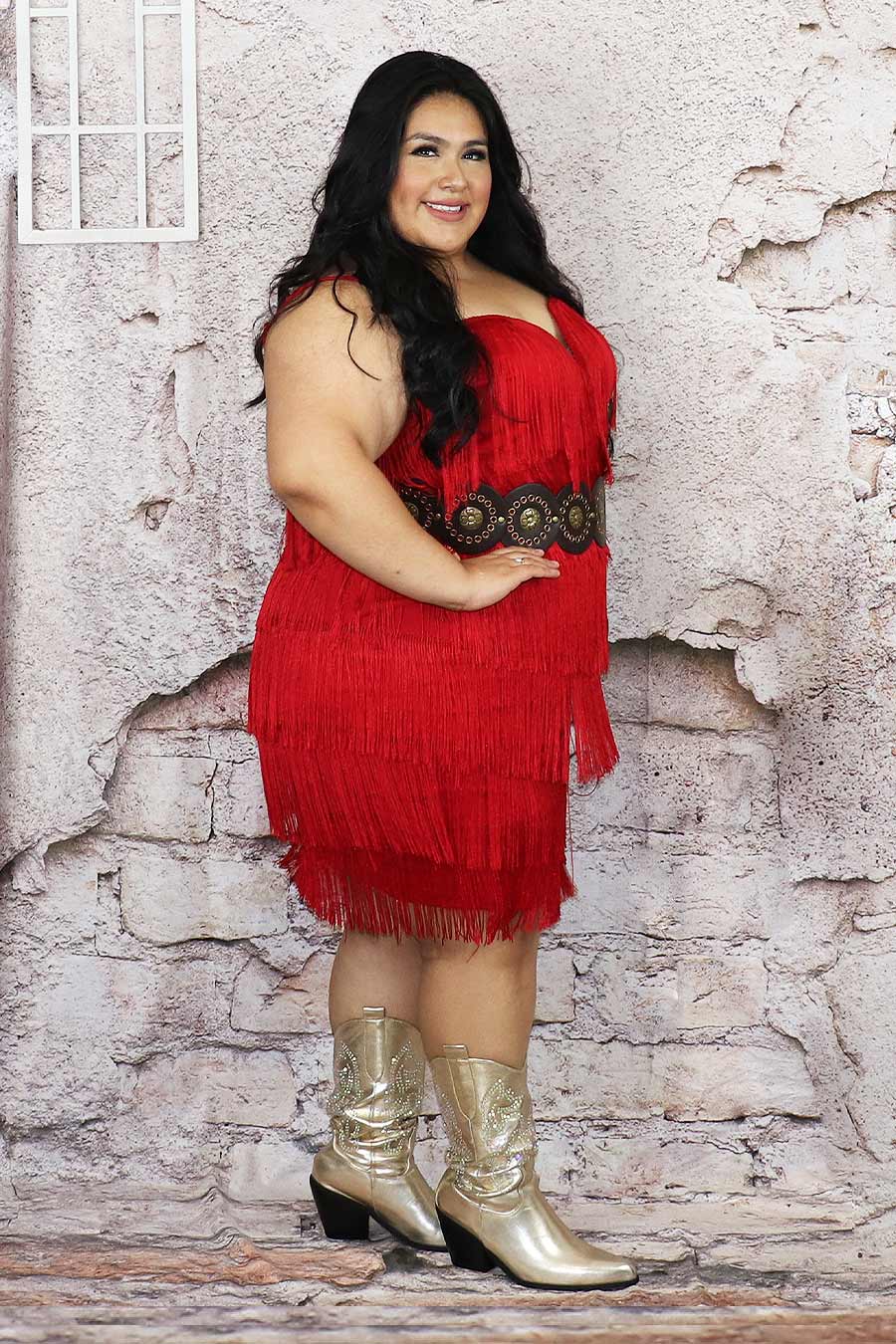 Itziar Fringe  Dress Divas Plus Boutique