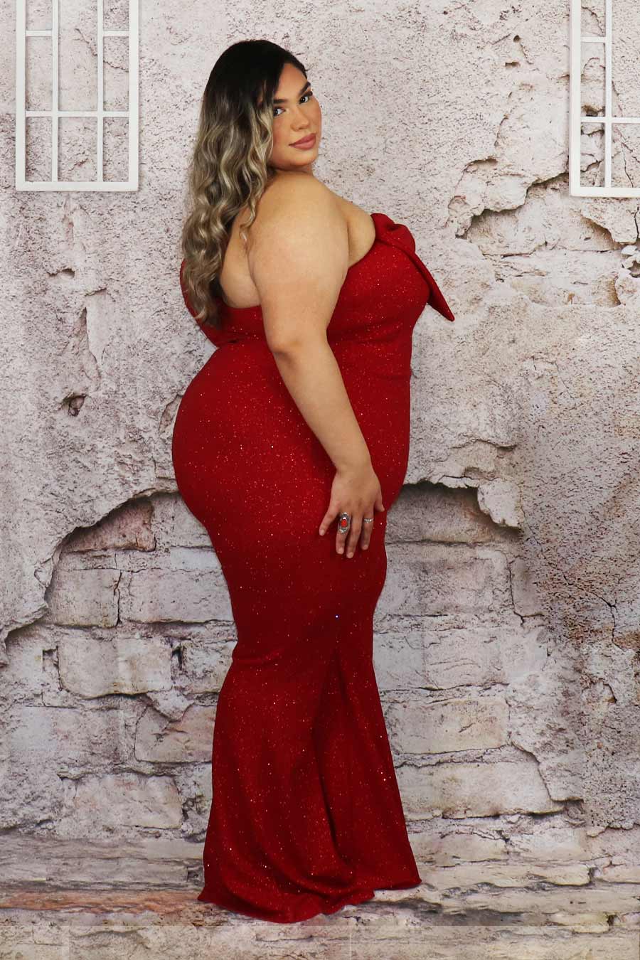 Tania Glittery Jumpsuit Divas Plus Boutique