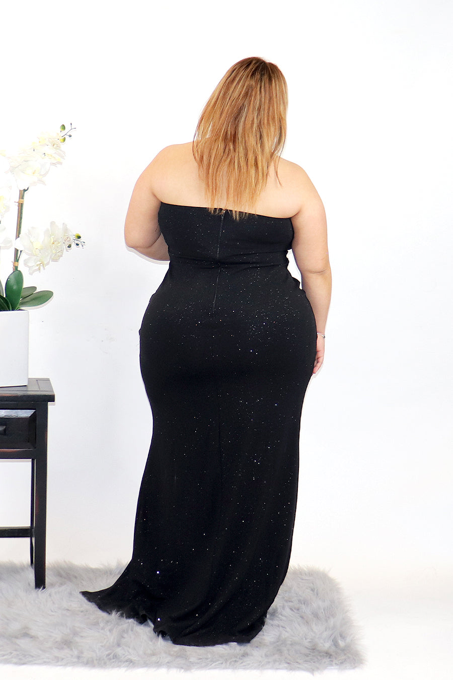 Taras Glitter Pleated Gala dress Divas Plus