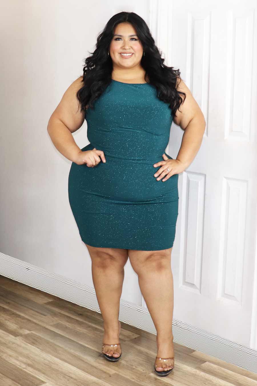 Ember Glittery Dress Divas Plus Boutique