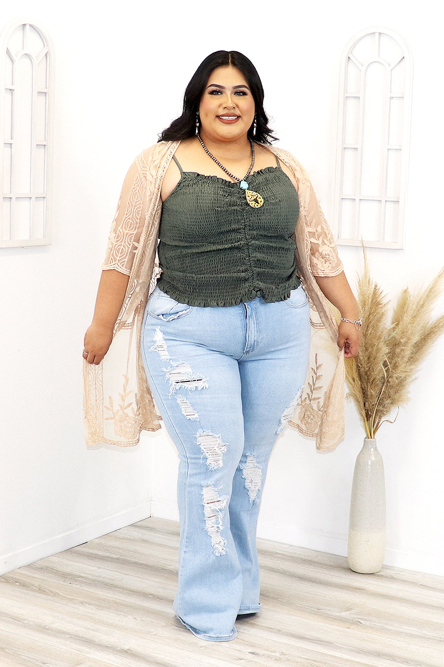 Zaila Lace Cardigan Divas Plus