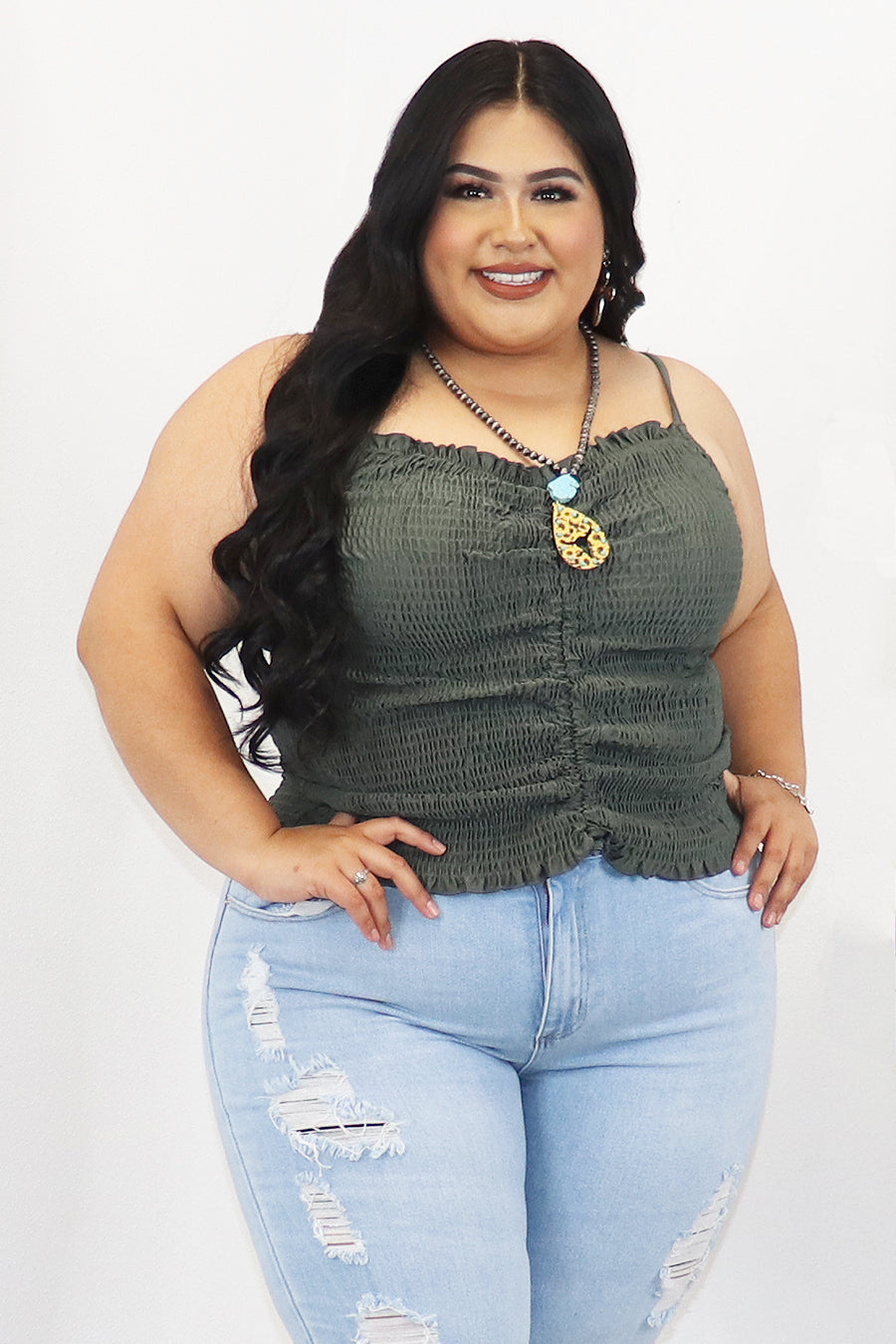 Maryleen Smocked Top Divas Plus