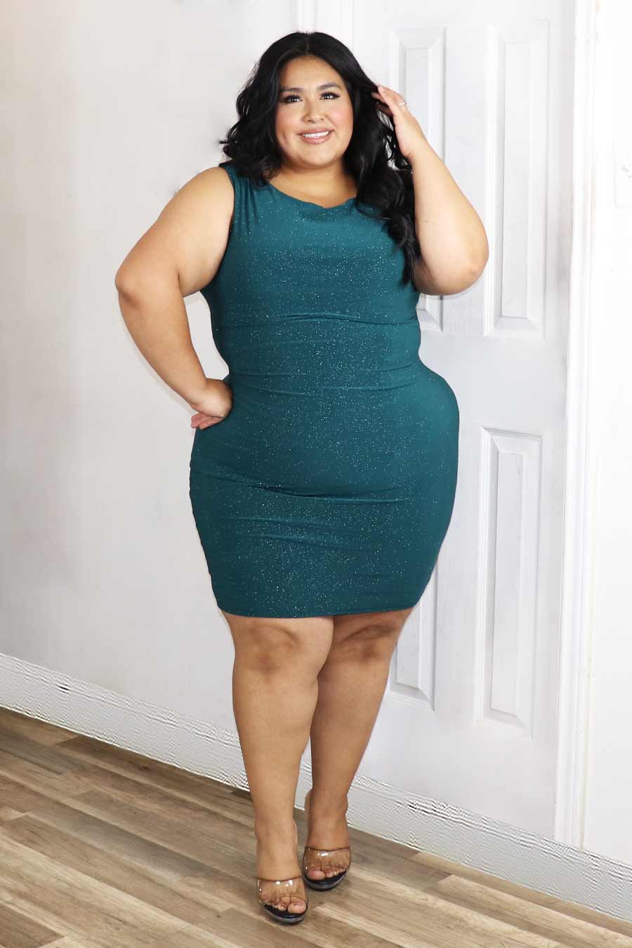 Ember Glittery Dress Divas Plus Boutique