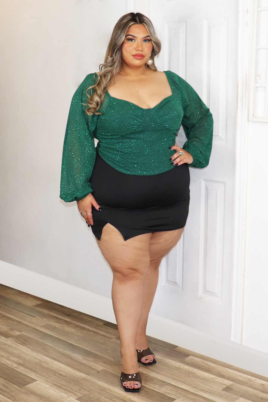 Noelia  Glittery Top Divas Plus