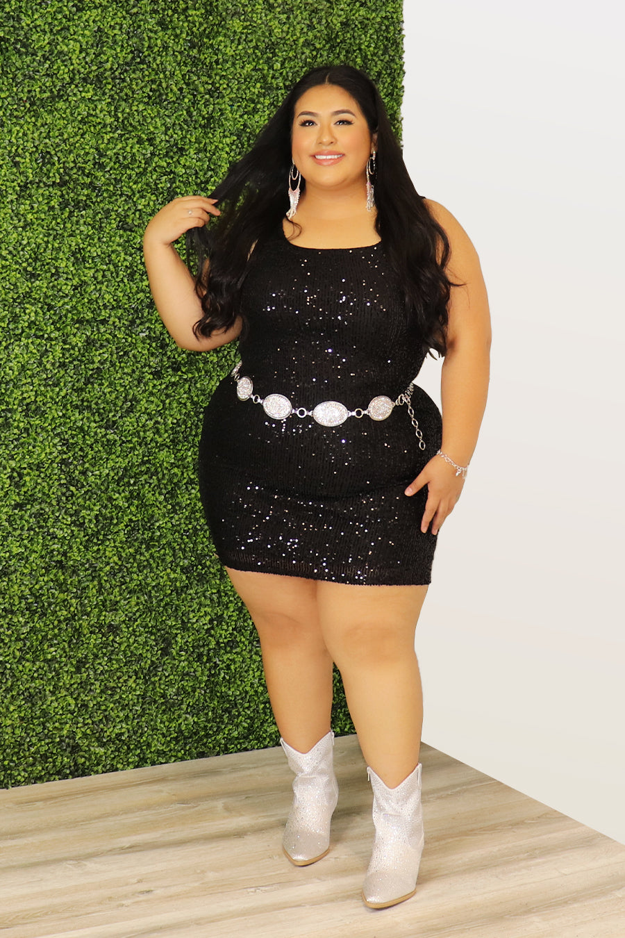 Regina Sequence Mini Dress Divas Plus