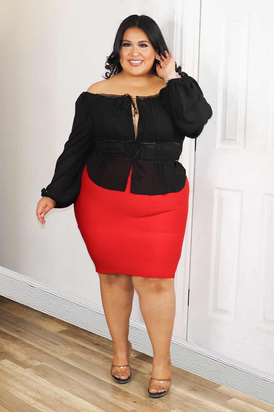 Lucia Peplum Top Divas Plus