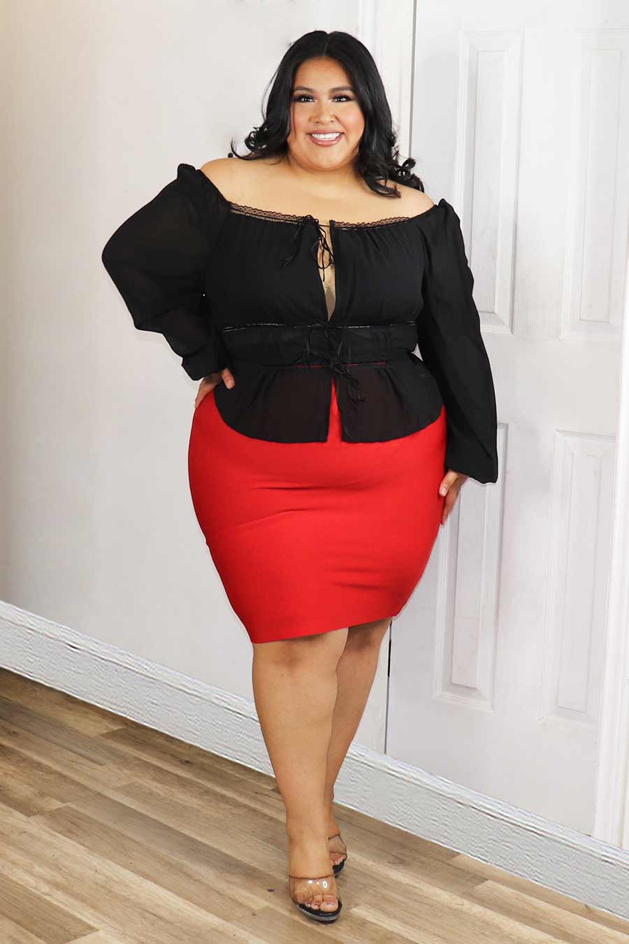 Lucia Peplum Top Divas Plus