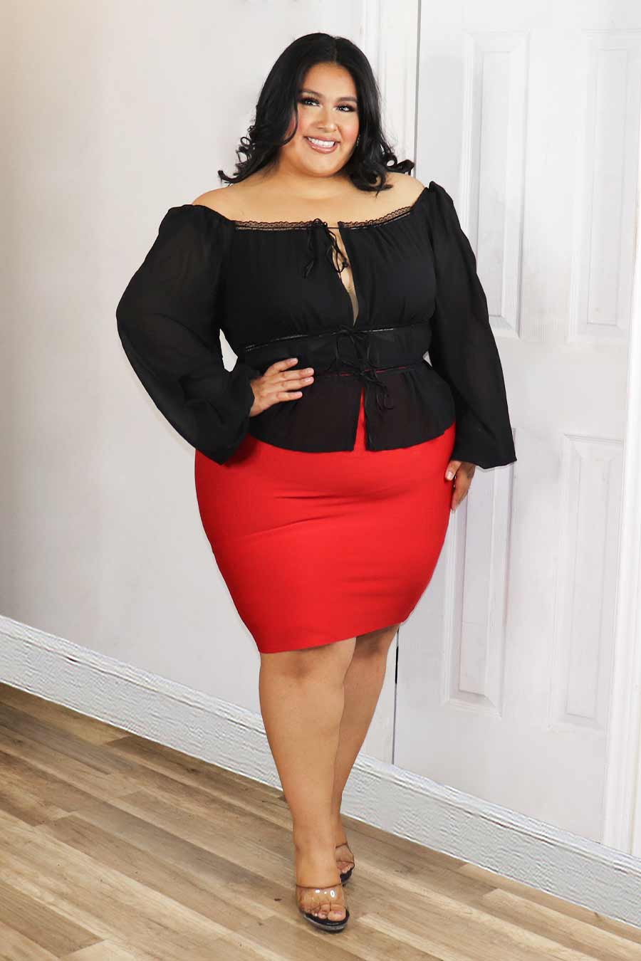 Lucia Peplum Top Divas Plus