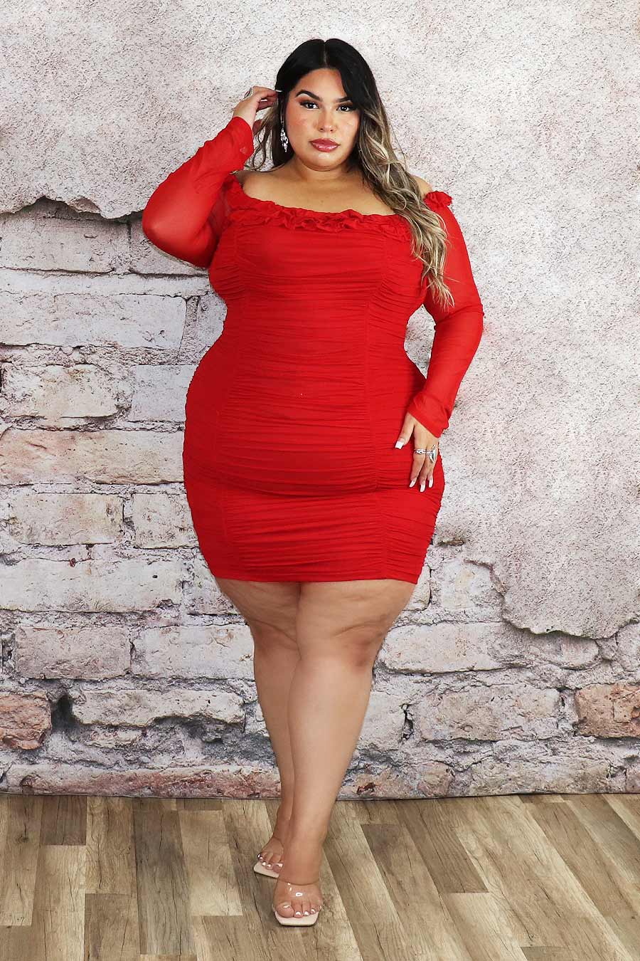 Beatrice Long Sleeve Dress Divas Plus Boutique