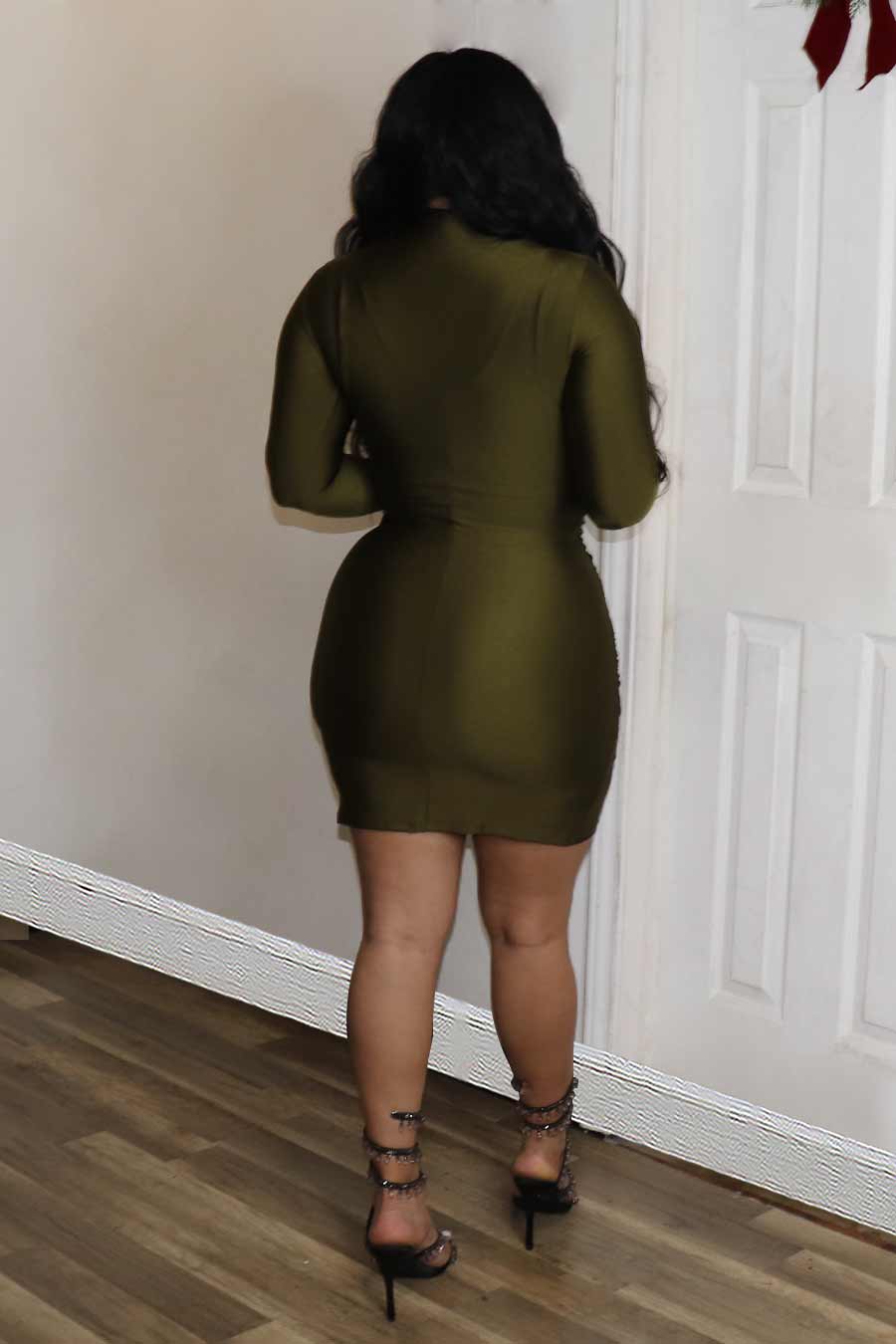 Amarine Long Sleeve Mini Dress Divas Plus Boutique
