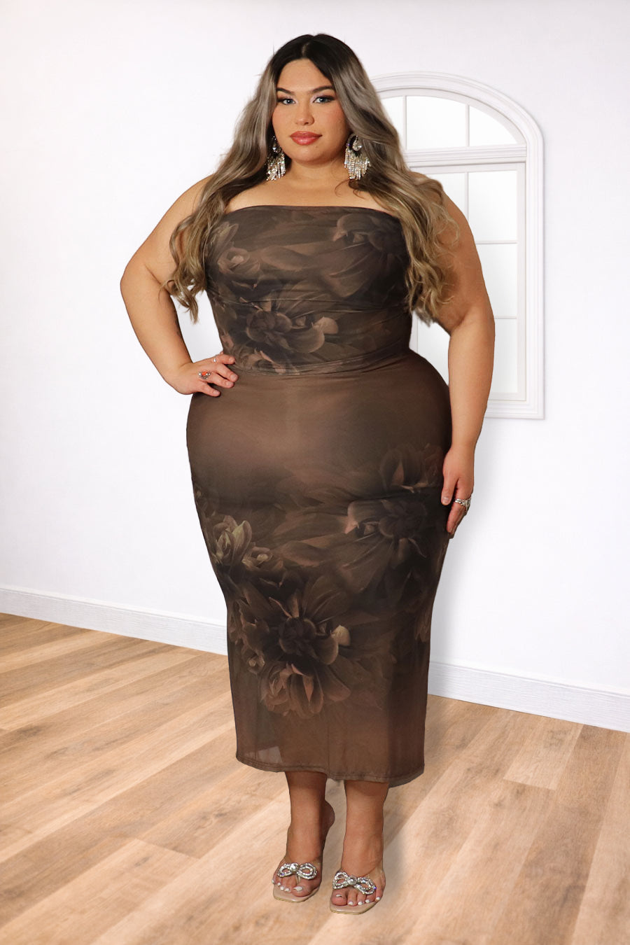 Plus Size Floral Maxi Dress – Scarlett Flowers | Divas Fashion Boutique