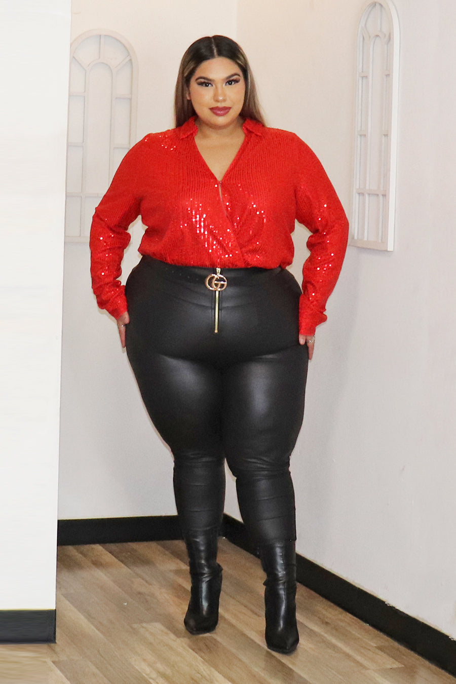 Kathy Sequence Long Sleeve Top