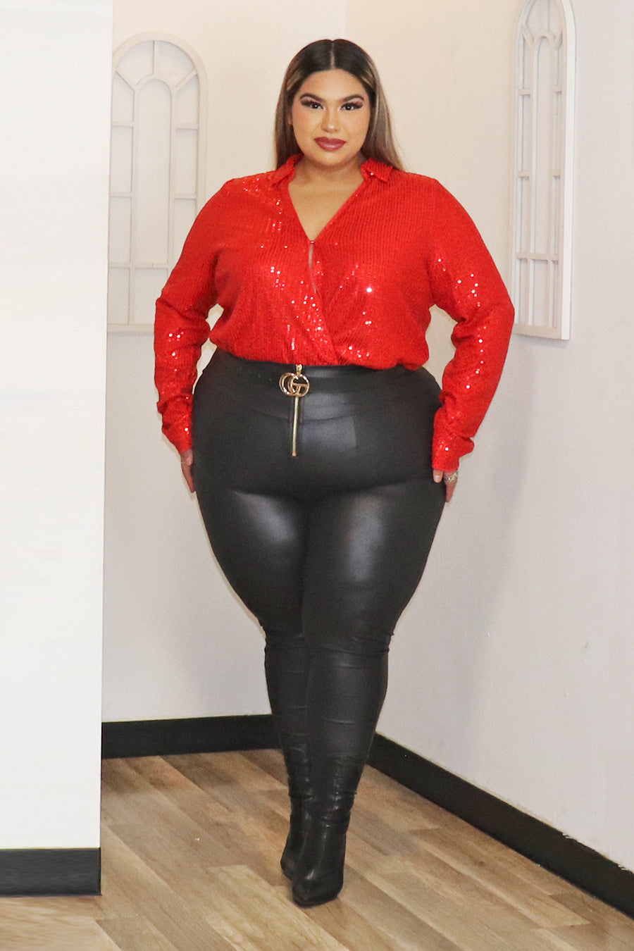 Kathy Sequence Long Sleeve Top