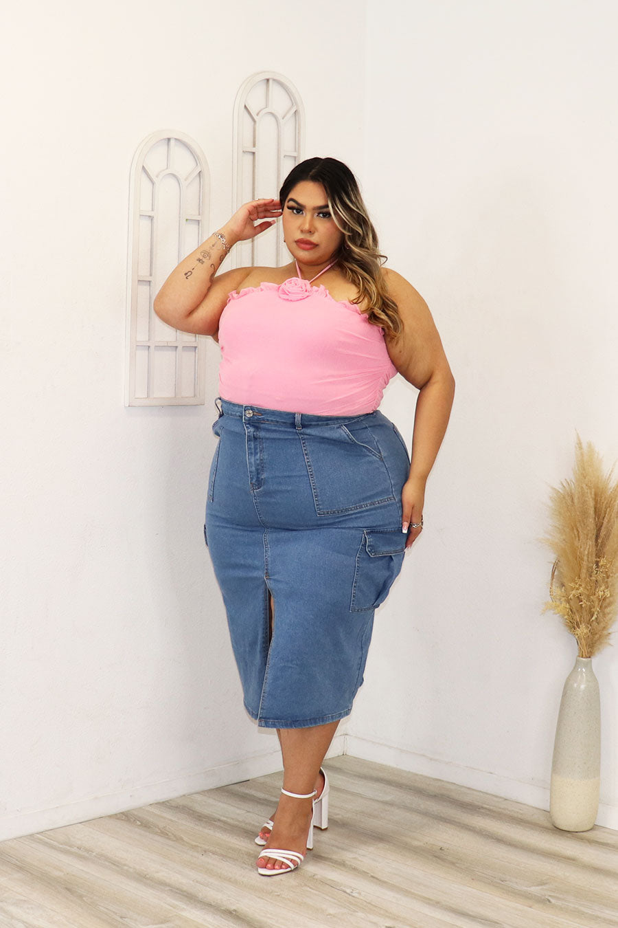 Polita Jeans Skirt Divas Plus