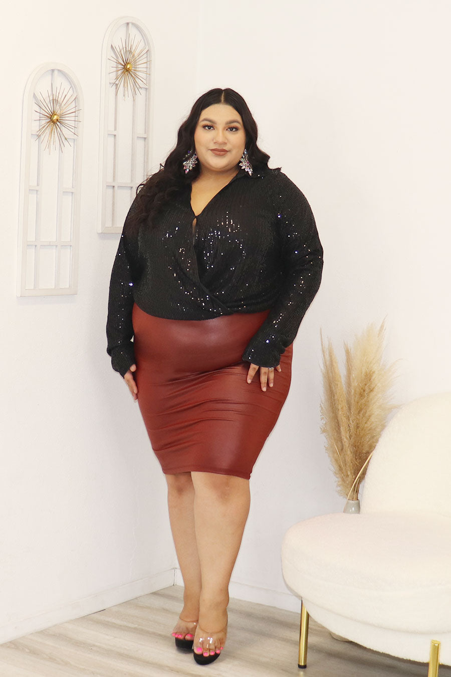 Kathy Sequence Long Sleeve Top