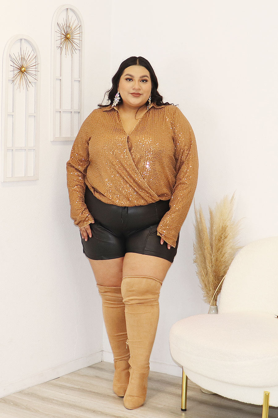 Kathy Sequence Long Sleeve Top