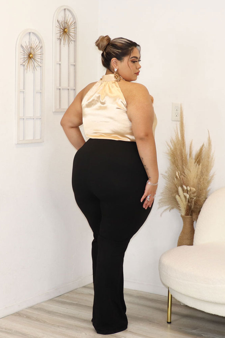 Anabel Satin Turtle Neck Top Divas Boutique